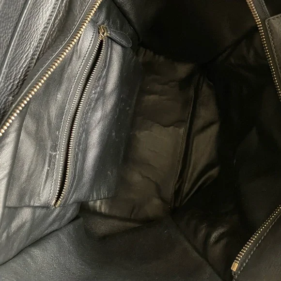 Auth Celine Calfskin Canvas Mini Tricolor Tri-Color Luggage Tote Bag - Picture 12 of 15